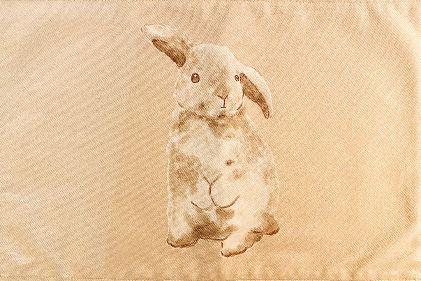 Rabbit velvet chino cotton-linen placemat