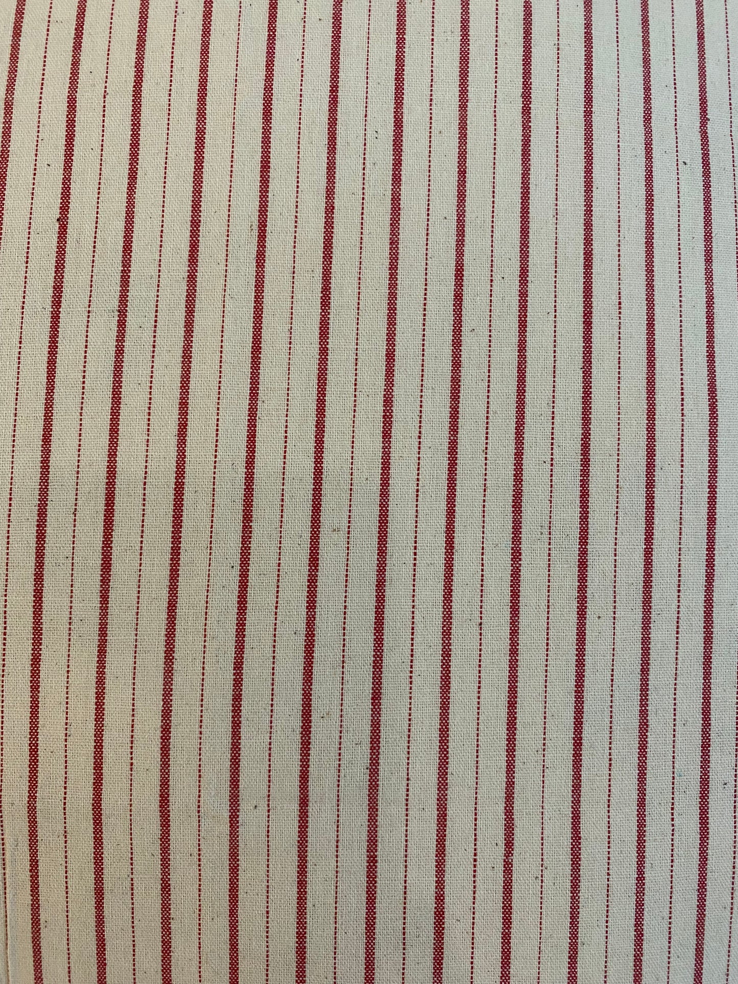 Red and white striped cotton linen throw pillow case