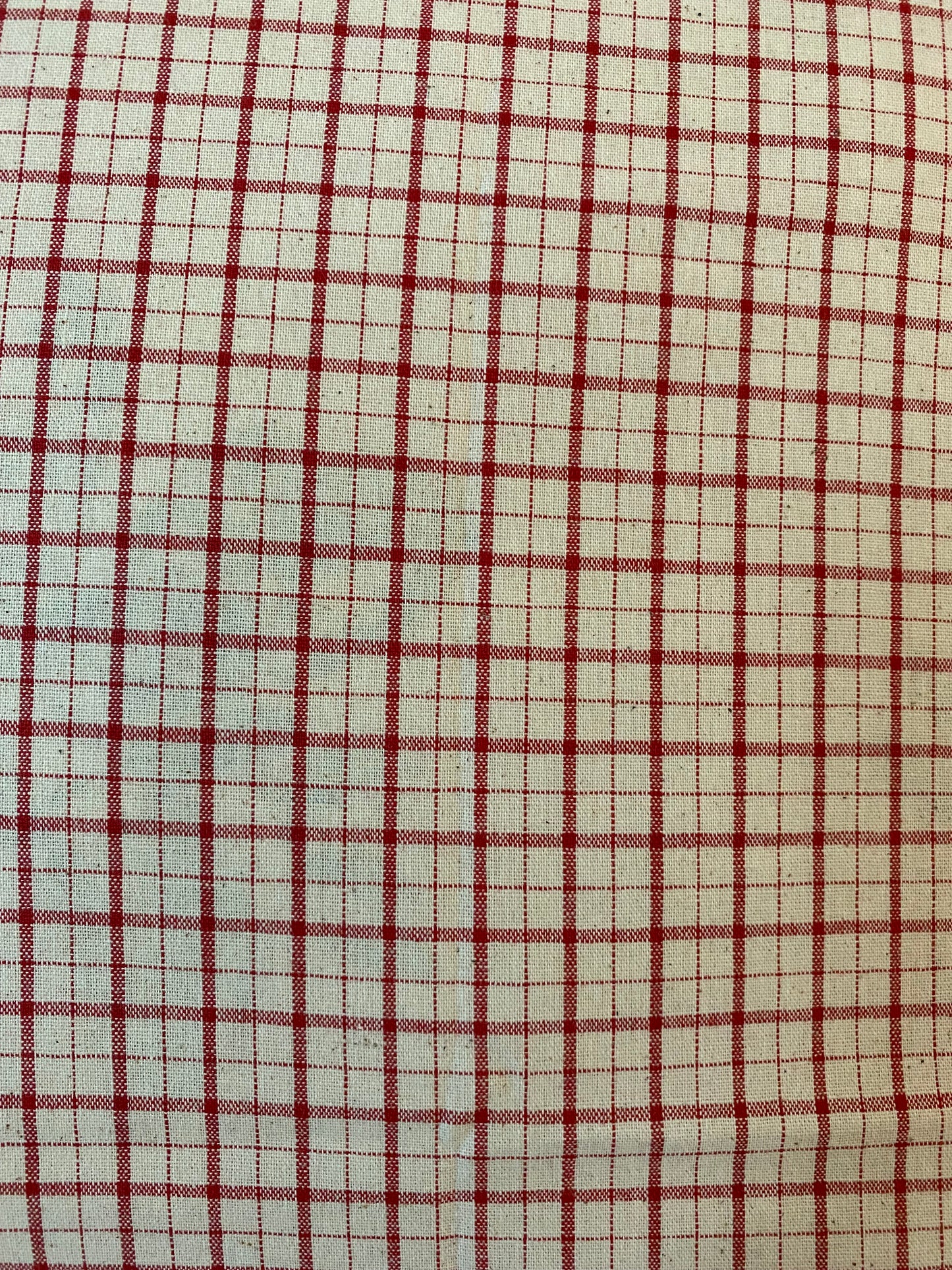 Red and white checkered cotton linen throw pillow case